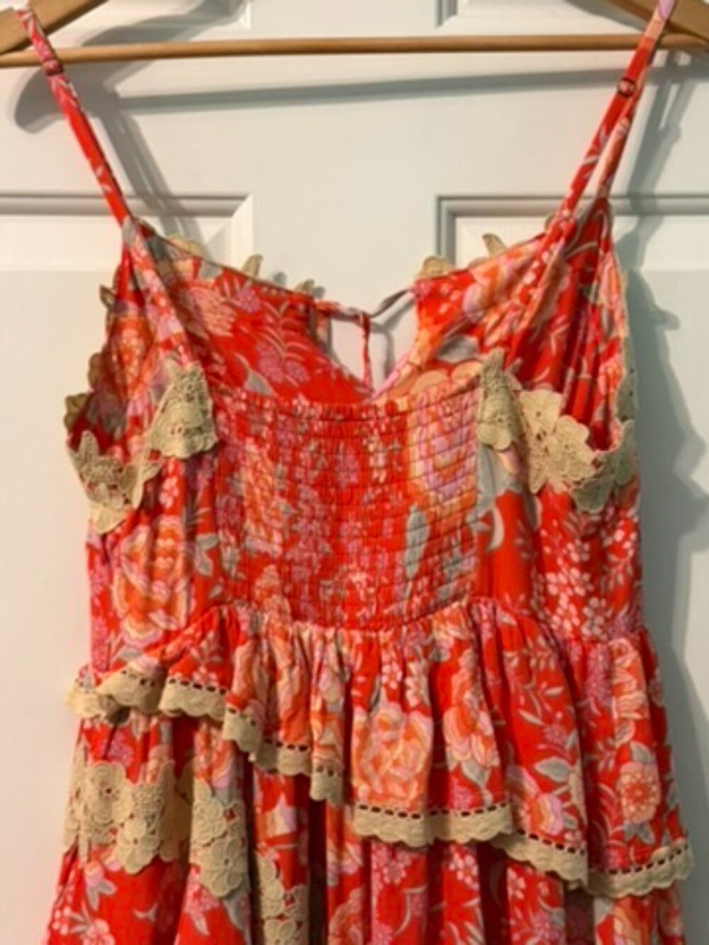 Free People x SPELL Full Bloom Ruffle Soirée Dress Daylily NWT Small Rare - Picture 11 of 16